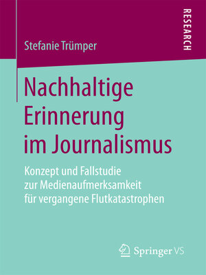 cover image of Nachhaltige Erinnerung im Journalismus